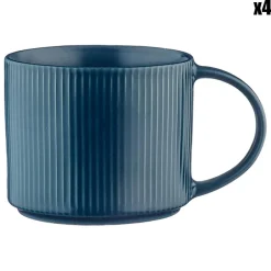 Bjorn Mugs, Tasses^4 Mugs Scandi bleu marine - 50 cl