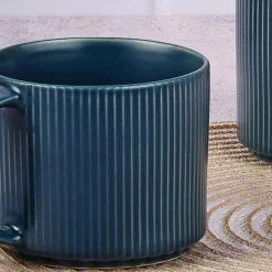 Bjorn Mugs, Tasses^4 Mugs Scandi bleu marine - 50 cl