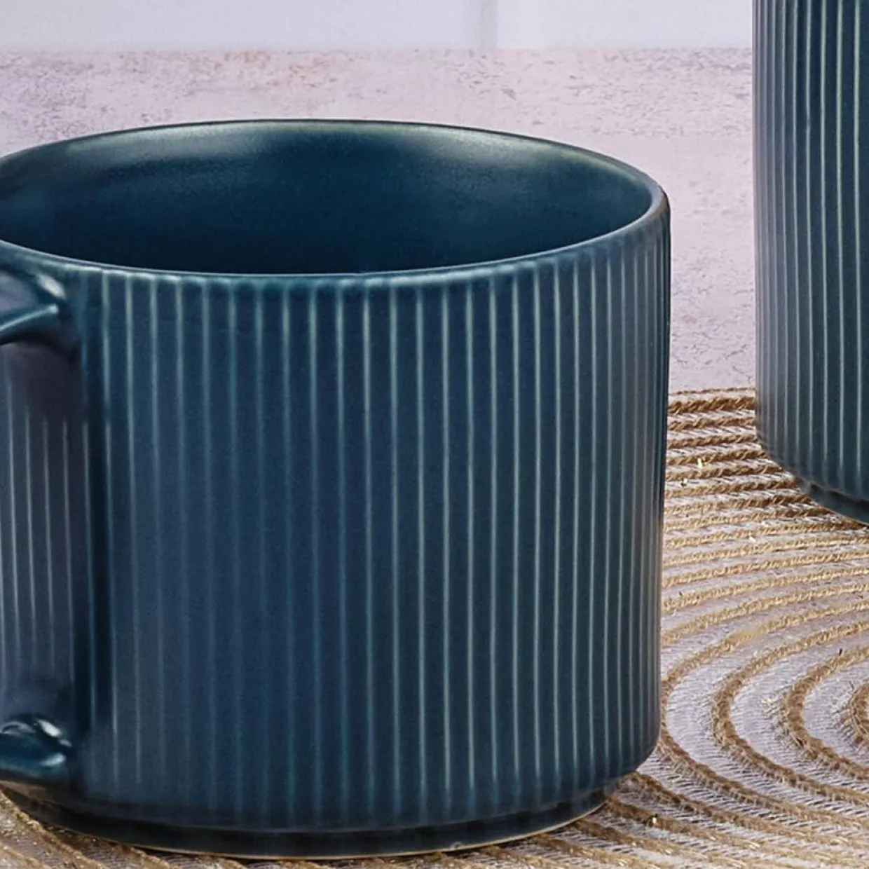 Bjorn Mugs, Tasses^4 Mugs Scandi bleu marine - 50 cl