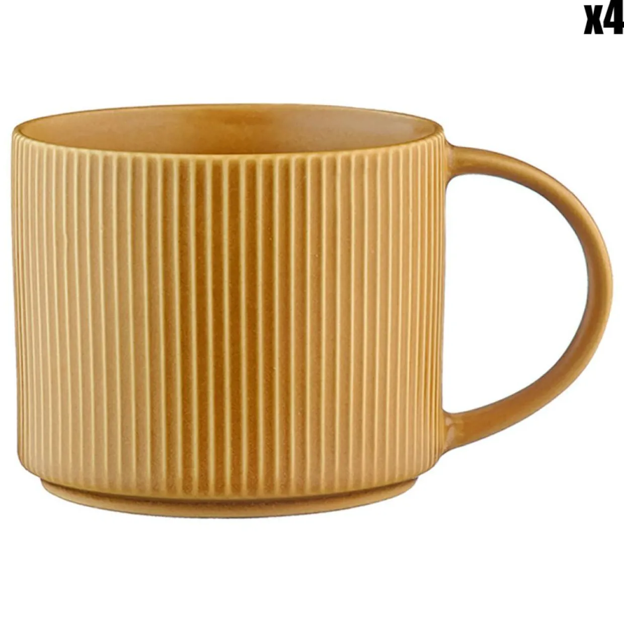 Bjorn Mugs, Tasses^4 Mugs Scandi jaune ocre - 50 cl