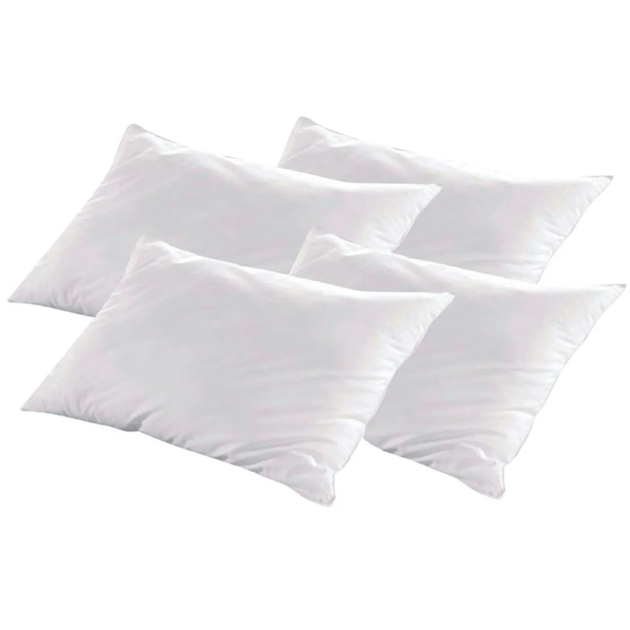 4 Oreillers Alaska à Fibres creuses polyester blancs - 50x70 cm-Hypsom Sale