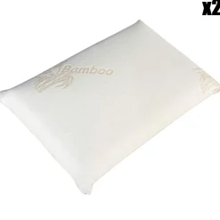 2 Oreillers Mémoire de forme BIO blancs - 40x60 cm-Hypsom Sale