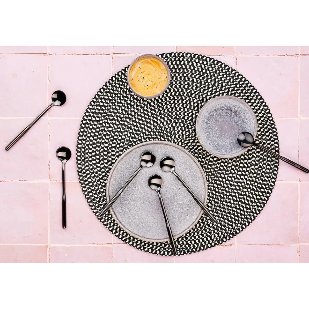 Bjorn Couverts De Table^6 Petites cuillères Abel noires