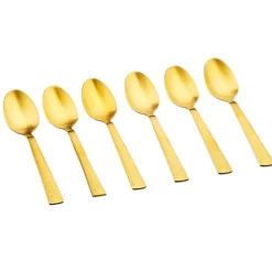 Bjorn Couverts De Table^6 Petites cuillères Finn dorées