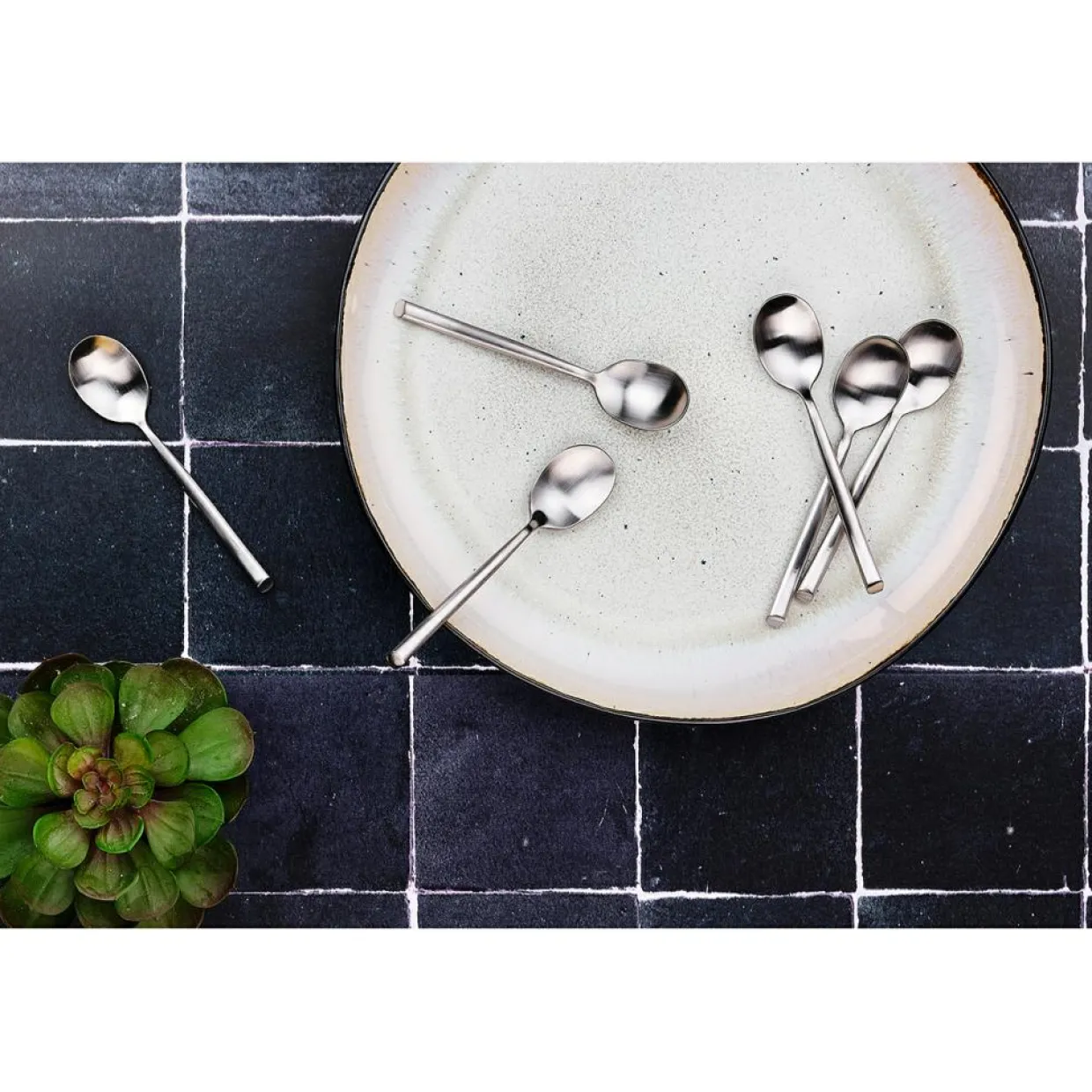 Bjorn Couverts De Table^6 Petites cuillères Knut inox mat