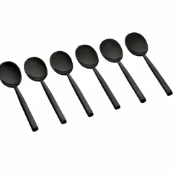6 Petites cuillères Nils noires-Bjorn Outlet