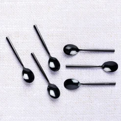 6 Petites cuillères Nils noires-Bjorn Outlet