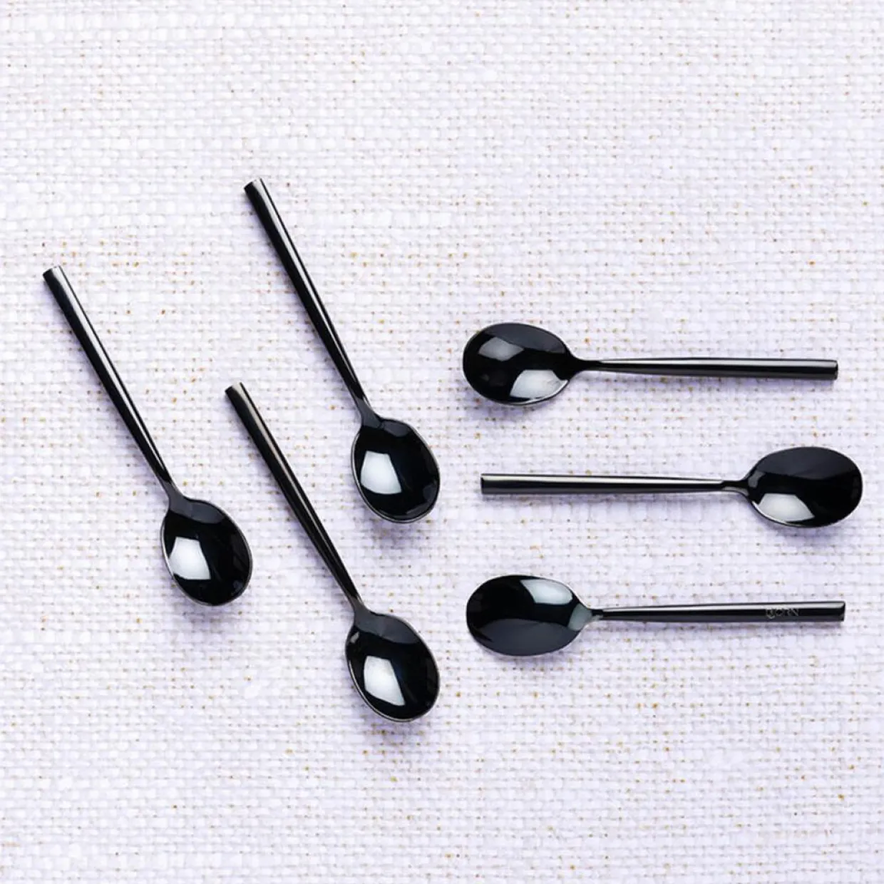 6 Petites cuillères Nils noires-Bjorn Outlet