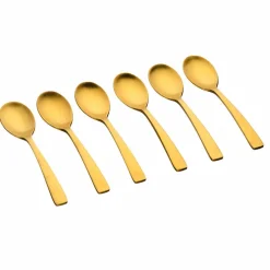 Bjorn Couverts De Table^6 Petites cuillères Oglu dorées