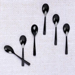 6 Petites cuillères Oglu noires-Bjorn Sale