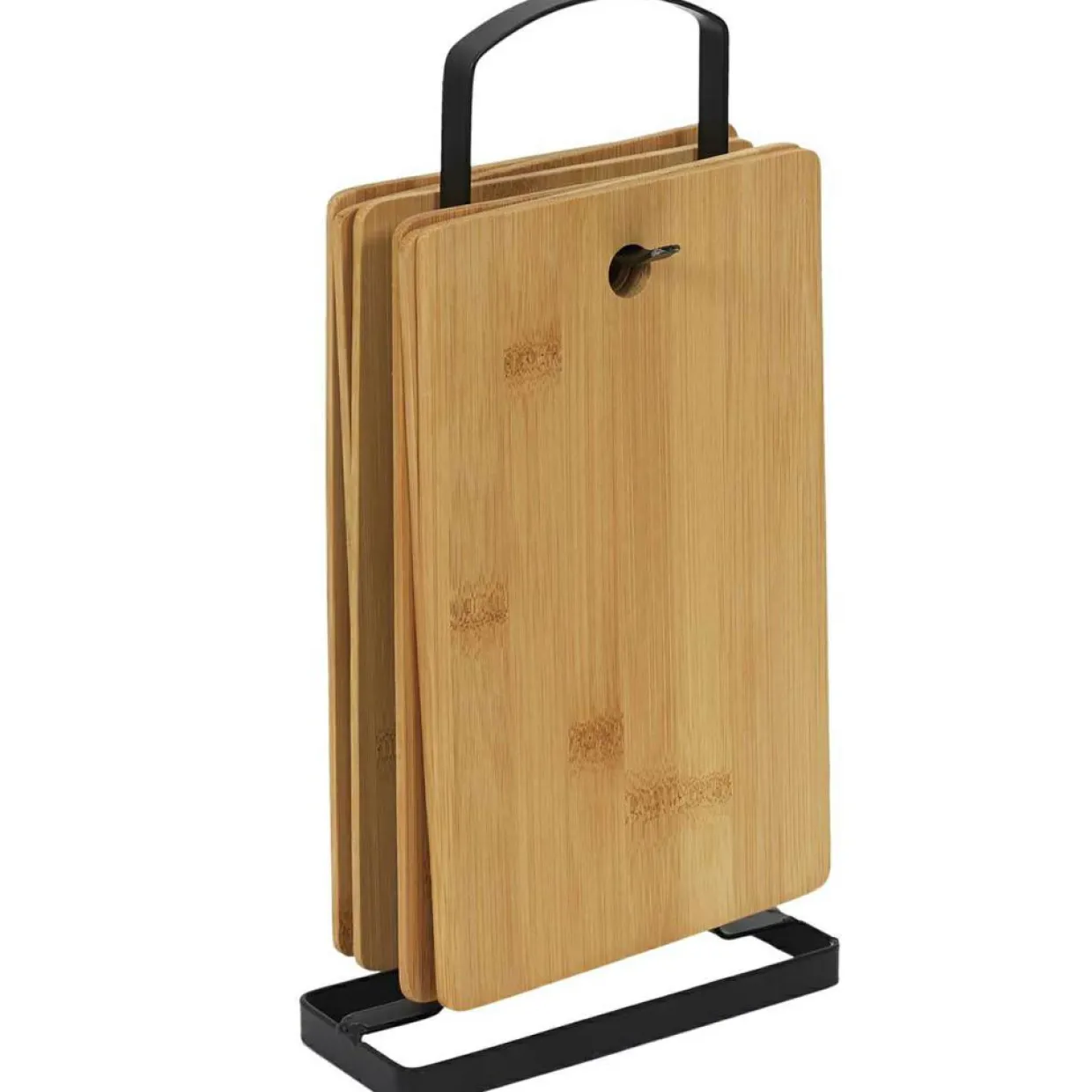 6 Planches à découper avec socle marron/noir - 16x30x5 cm-Cook Concept Best