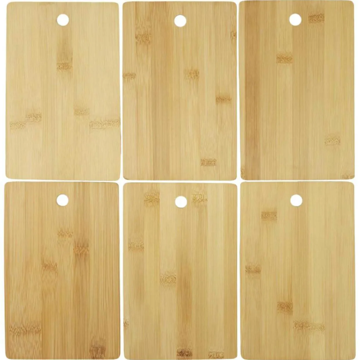 6 Planches à découper avec socle marron/noir - 16x30x5 cm-Cook Concept Best
