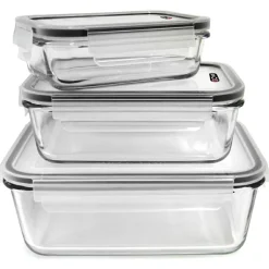 Cook Concept Moules Et Plats^3 Plats special four + couvercles hermétiques transparents