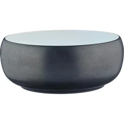 Bjorn Saladiers^2 Saladiers en Grès Gourmet blanc granité/noir onyx - 40.5x40.5x20.5 cm