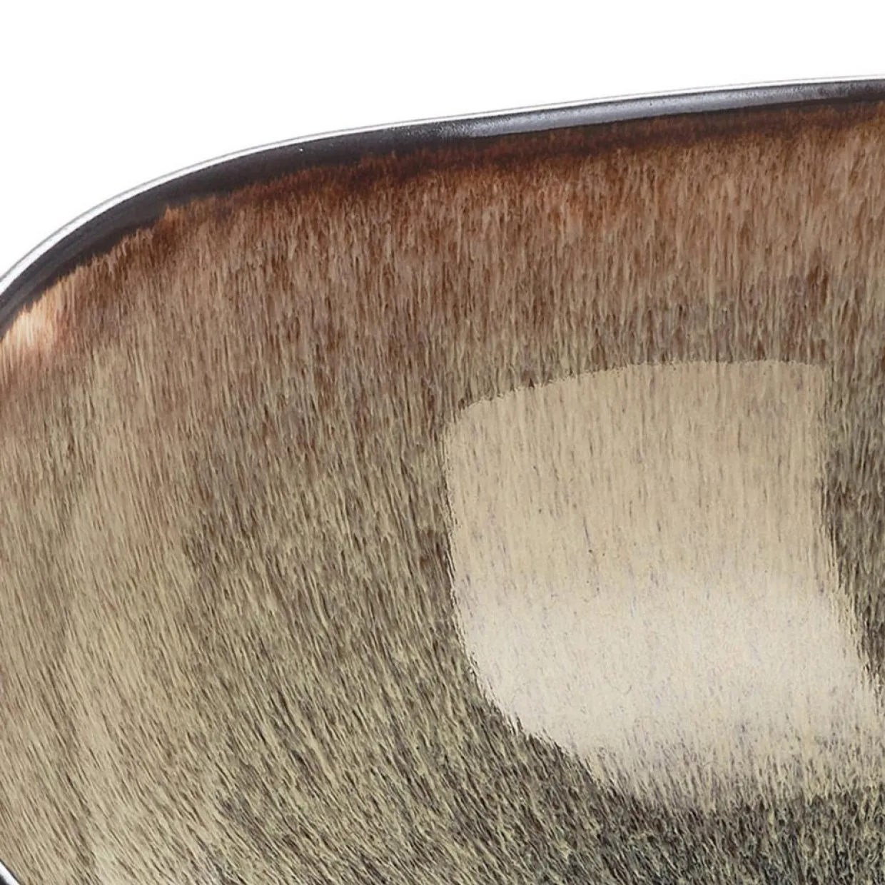 2 Saladiers en Grès Iris beige/marron - 24x8.5/28.5x10 cm-Bjorn Hot
