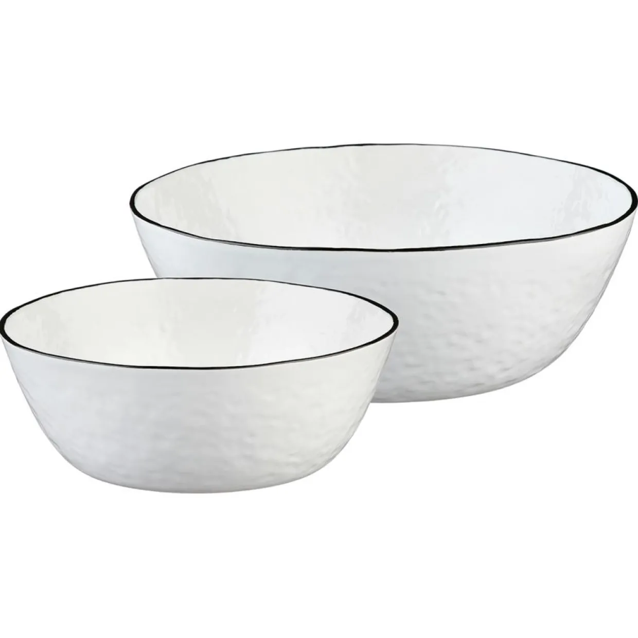 Bjorn Saladiers^2 Saladiers en Grès Pure blanc neige - 38x16.5x39 cm