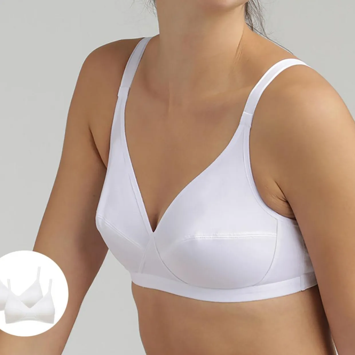 Femme Playtex Lingerie, Nuit^2 Soutiens-gorge sans armatures Basic Microfibre Support blancs
