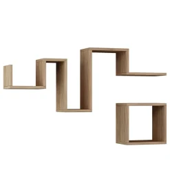 Wooden Art Etagères^2 Étagères follow chêne - 48x116x48 cm