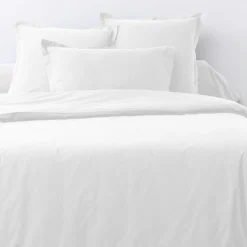 2 Taies d'oreiller en Coton blanches-Blanc Passion Online
