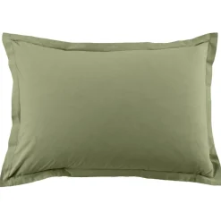 Blanc Passion Linge De Lit, Ensembles^2 Taies d'oreiller en coton unies verveine