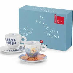 Illy Mugs, Tasses^2 Tasses Cappucino en Porcelaine Art Collection Biennale A bleu/blanc - 170 ml