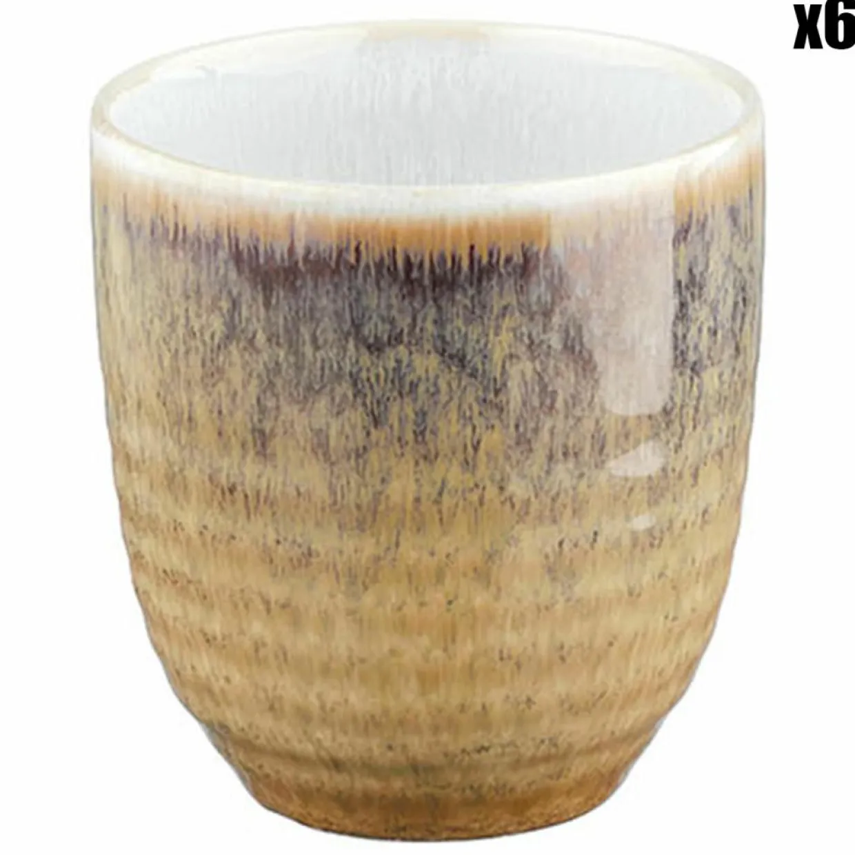Bjorn Mugs, Tasses^6 Tasses Cosmos beige/blanc nacré - 15 cl