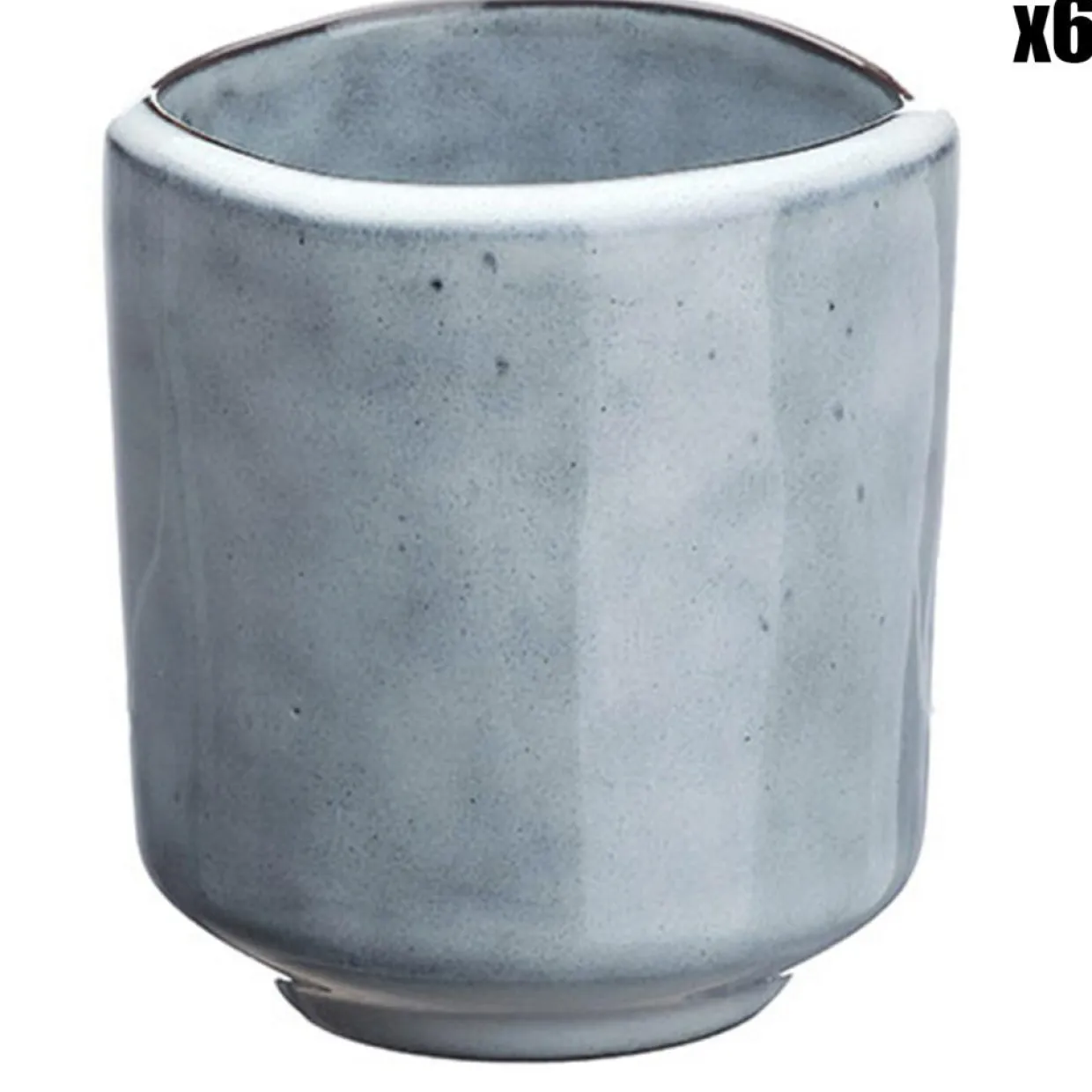 6 Tasses en Grès Cloud gris clair - 12 cl-Bjorn Discount