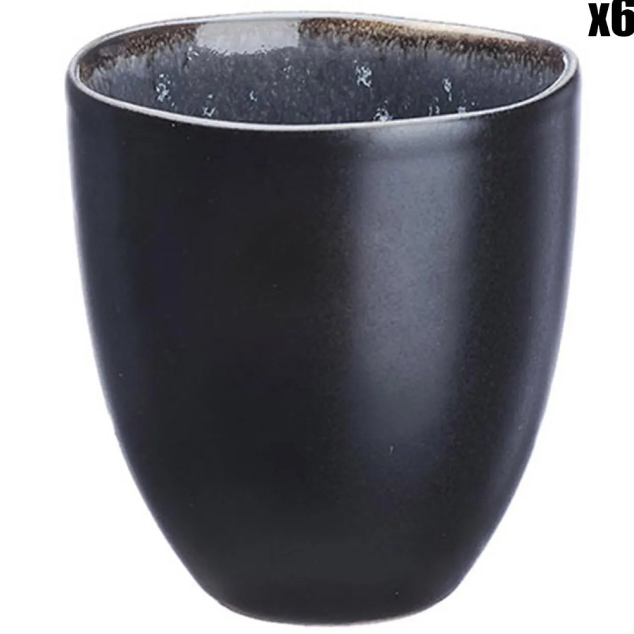Bjorn Mugs, Tasses^6 Tasses en Grès Iris bleu foncé - 15 cl