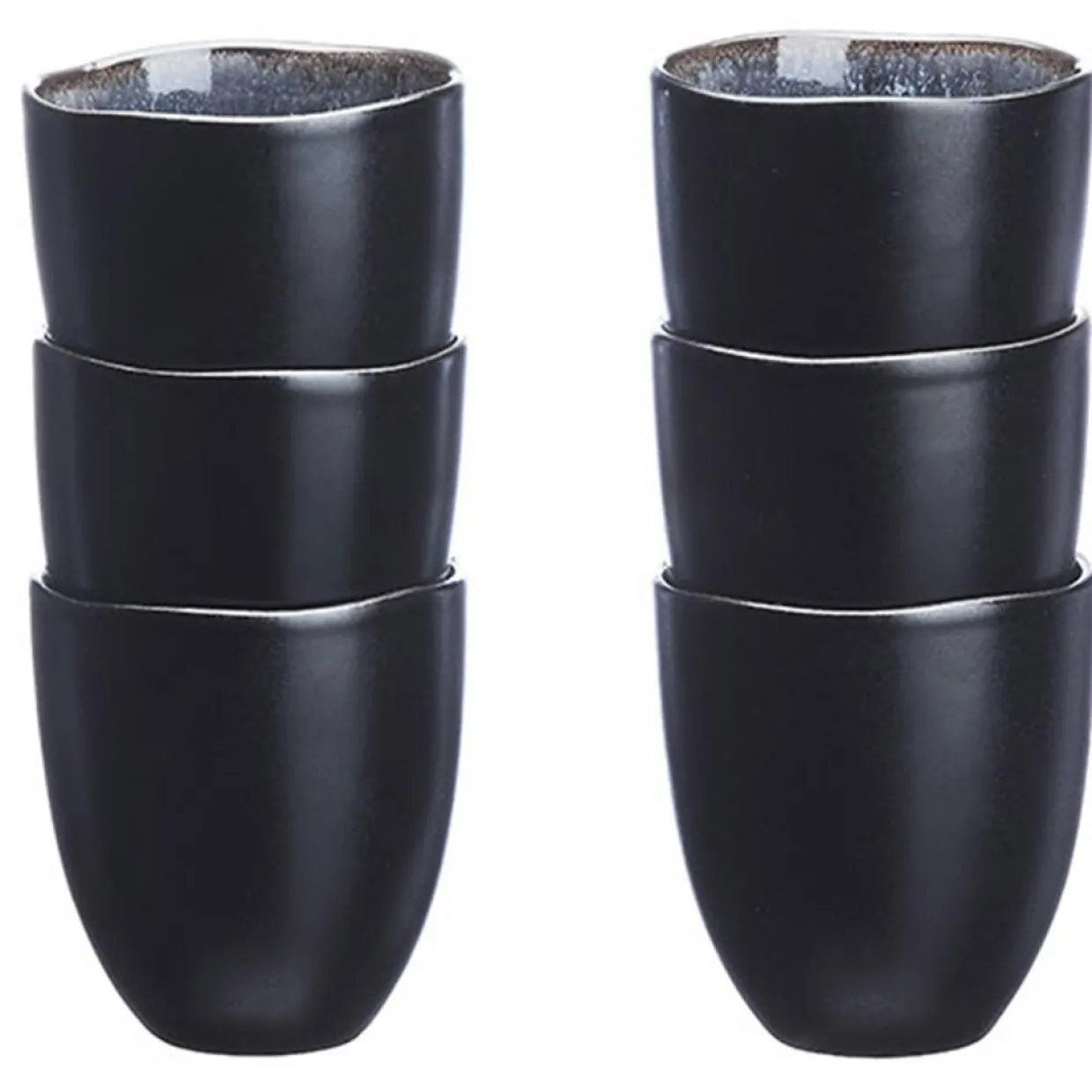 Bjorn Mugs, Tasses^6 Tasses en Grès Iris bleu foncé - 15 cl