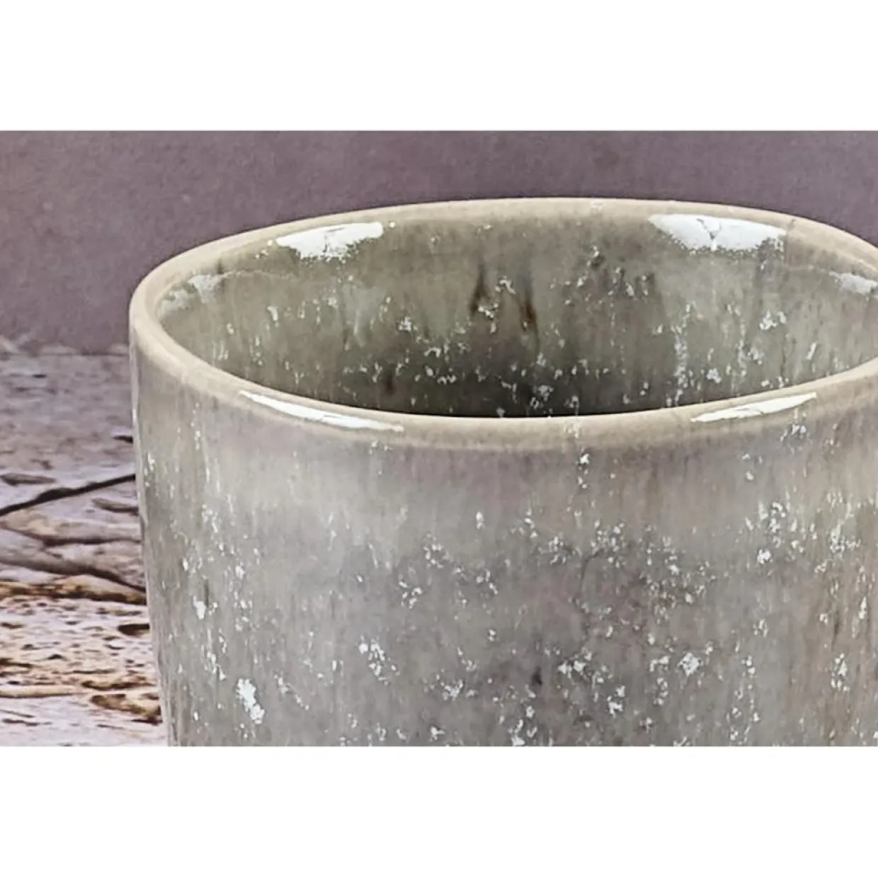 6 Tasses en Grès Stellar gris/anthracite - 15 cl-Bjorn Outlet