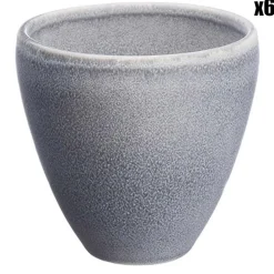 6 Tasses en Grès Stone gris clair - 15 cl-Bjorn Best