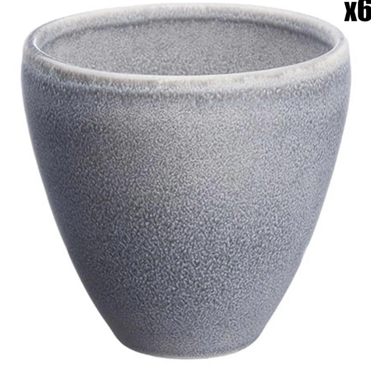 6 Tasses en Grès Stone gris clair - 15 cl-Bjorn Best