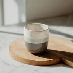 6 Tasses ExpressoRiga 11Cl Marron En Grès-Novastyl New