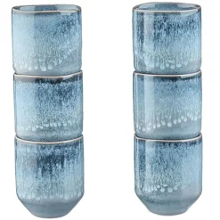 Bjorn Mugs, Tasses^6 Tasses Genesis bleues - 8 cl