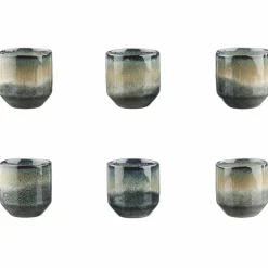 Bjorn Mugs, Tasses^6 Tasses Genesis bleu/gris kaki - 15 cl