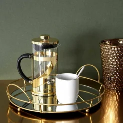 2 Tasses liseré blanc/doré - D.7.4x8.3 cm-Home Deco Factory Outlet