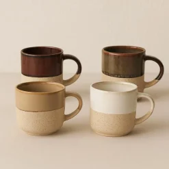 Novastyl Mugs, Tasses^8 Tasses Macchiato10Cl Autres Céramiques4 Couleurs Assorties