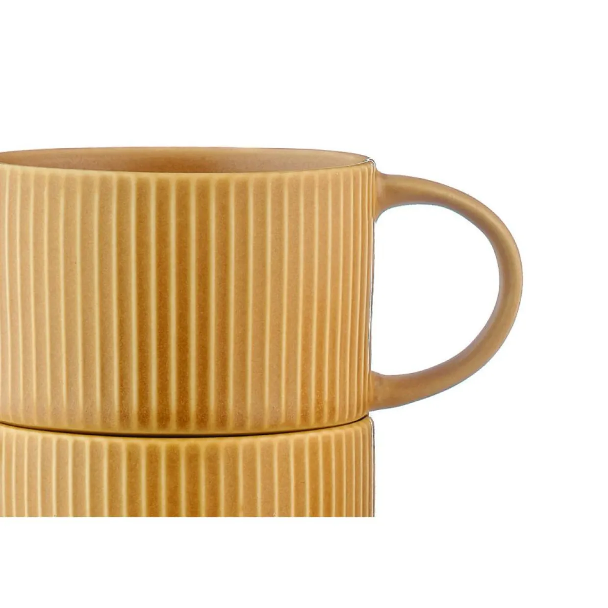 8 Tasses Scandi Et Soucoupe jaune ocre - 15 cl-Bjorn Discount