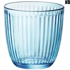 6 Verres à eau Line bleus - 29 cl-Bormioli Online