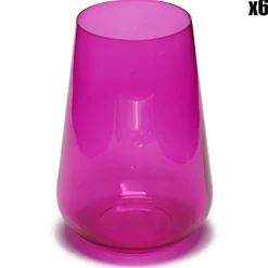 Fauchon Verres^6 Verres à eau magenta - 380ml