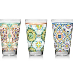 3 Verres à eau Valencia multicolores - 31cl-Cosy & Trendy Hot