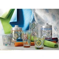3 Verres à eau Valencia multicolores - 31cl-Cosy & Trendy Hot