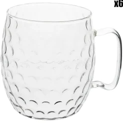 6 Verres avec anse Moscow Mule transparents - 50cl-Cosy Moments Discount