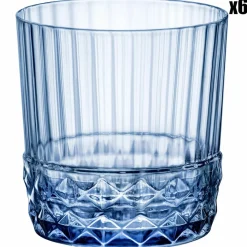 6 Verres long drink America 20S bleus - 37 cl-Bormioli New