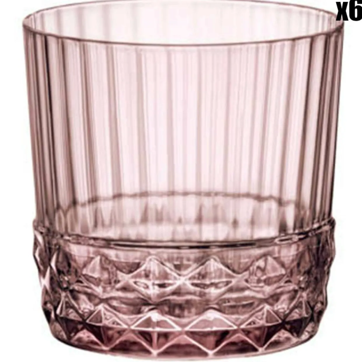6 Verres Rocks America'20s roses - 30 cl-Bormioli Hot