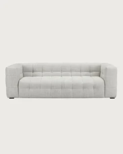 Alto - Canapé capitonné 3 places en tissu-Uniqka Sale