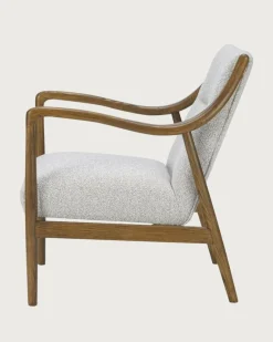 Ambre - Fauteuil en bois massif chêne et en lin-Uniqka Hot
