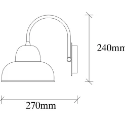 Opviq Appliques Murales^Applique murale Berceste dorée - 20x27x24 cm