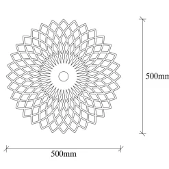 Opviq Appliques Murales^Applique murale Fellini cuivre - 50x12x50 cm