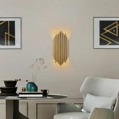 Applique murale Kara dorée - 18x40 cm-Opviq Discount